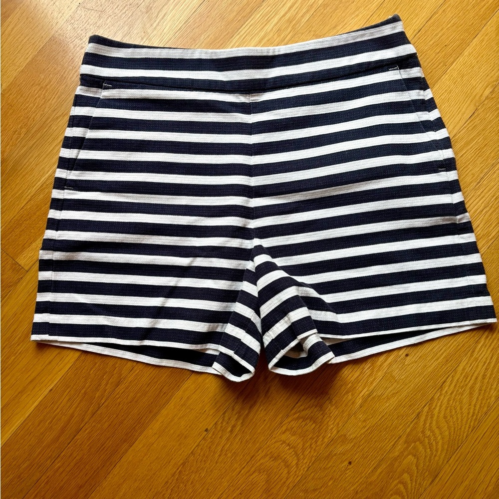 J. Crew Nautical Striped Navy and White Women's Shorts